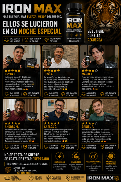 🦁 IRON MAX ALPHA FORCE — Confianza. Vitalidad. Masculinidad y Virilidad.
