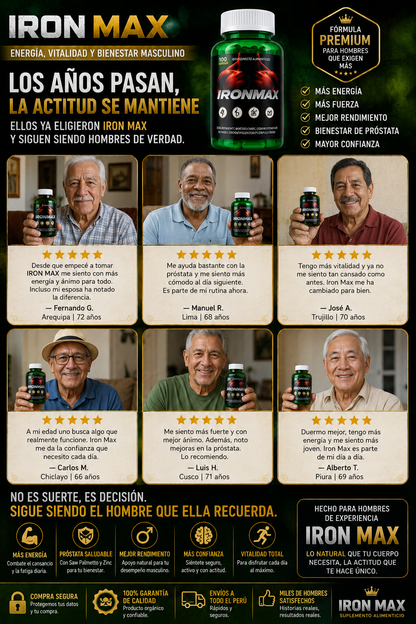 🦁 IRON MAX ALPHA FORCE — Confianza. Vitalidad. Masculinidad y Virilidad.