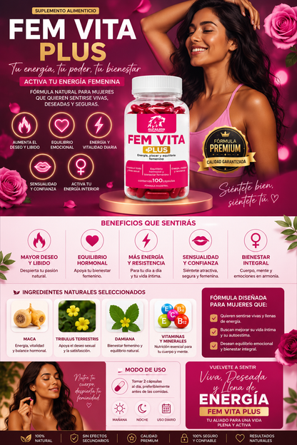 🌹 FEM VITA PLUS |Vitalidad, energía y bienestar femenino en cada etapa de tu ciclo