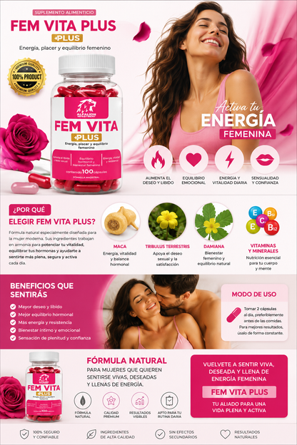 🌹 FEM VITA PLUS |Vitalidad, energía y bienestar femenino en cada etapa de tu ciclo