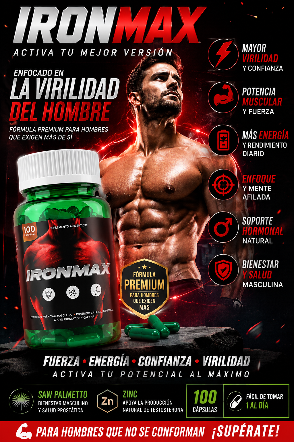 🦁 IRON MAX ALPHA FORCE — Confianza. Vitalidad. Masculinidad y Virilidad.