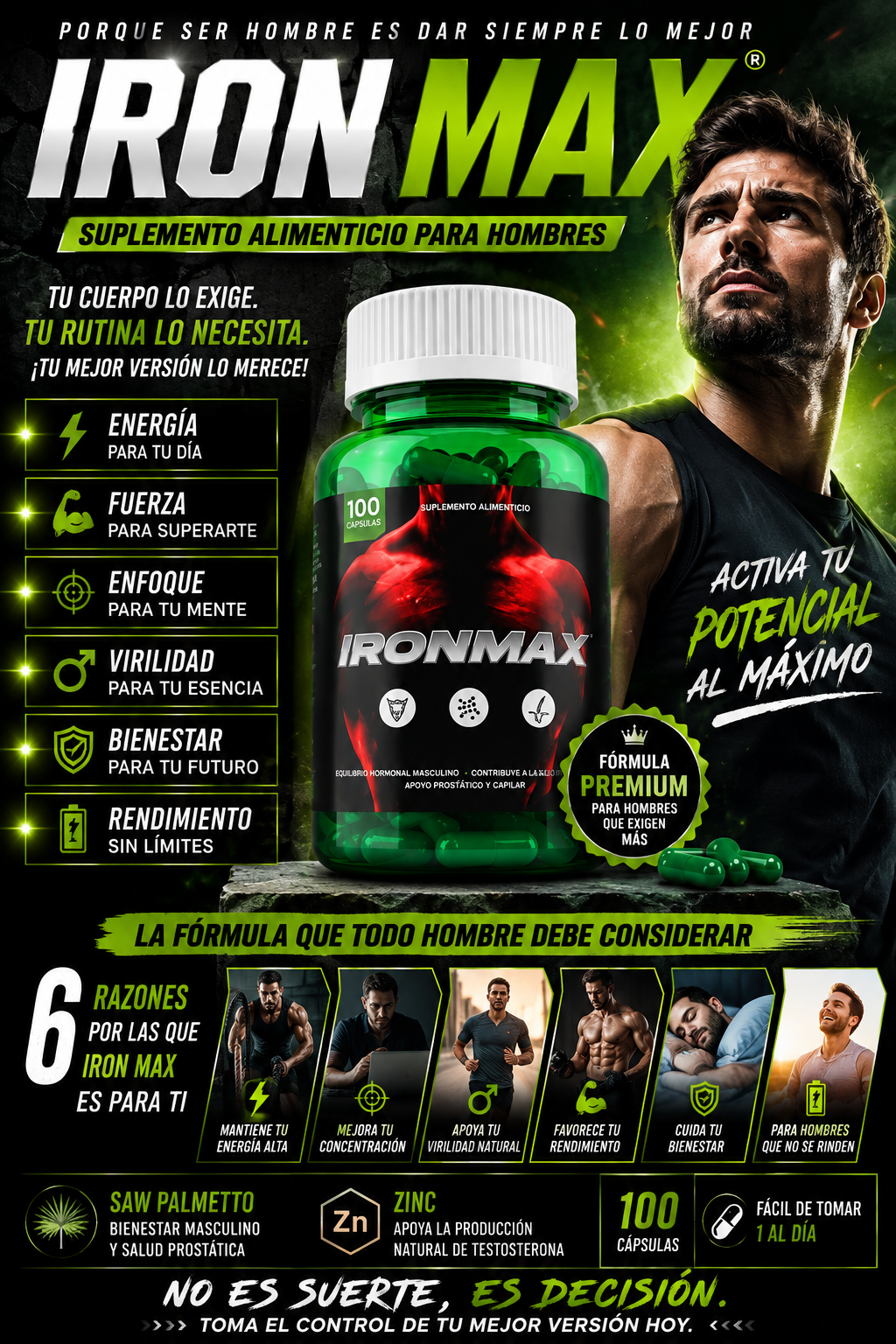 🦁 IRON MAX ALPHA FORCE — Confianza. Vitalidad. Masculinidad y Virilidad.