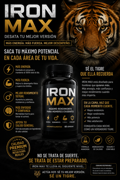 🦁 IRON MAX ALPHA FORCE — Confianza. Vitalidad. Masculinidad y Virilidad.