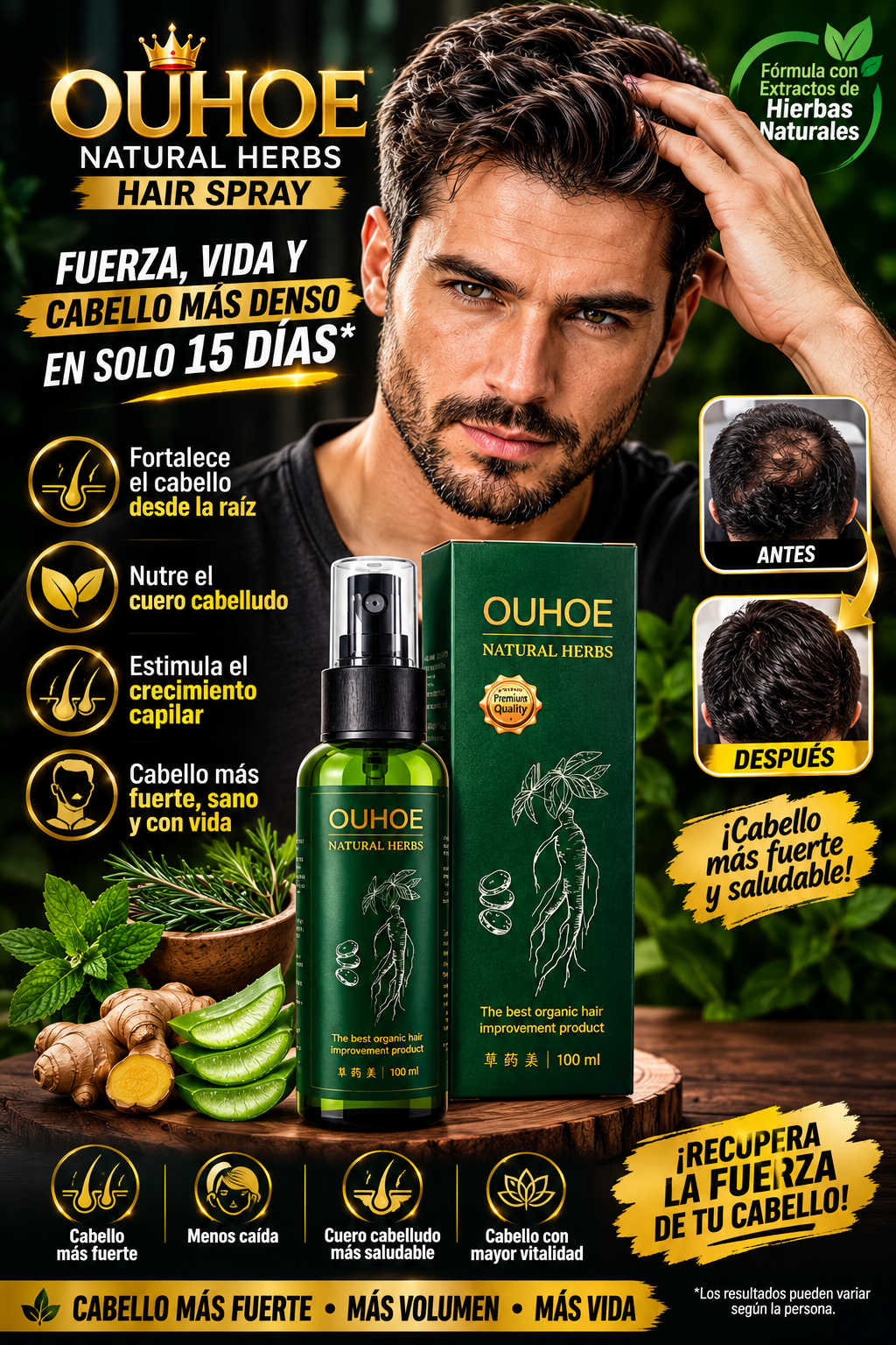 🌿💚 OUHOE — DESPIERTA LA FUERZA DE TU CABELLO ✨ NUTRE LA RAÍZ. FORTALECE TU CABELLO. DALE VIDA A CADA HEBRA.