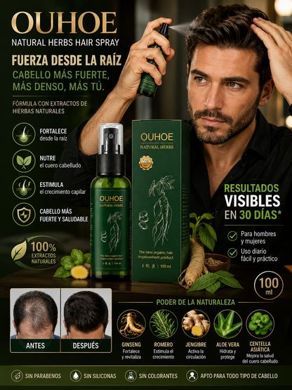 🌿💚 OUHOE — DESPIERTA LA FUERZA DE TU CABELLO ✨ NUTRE LA RAÍZ. FORTALECE TU CABELLO. DALE VIDA A CADA HEBRA.