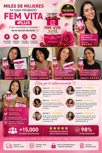 🌹 FEM VITA PLUS |Vitalidad, energía y bienestar femenino en cada etapa de tu ciclo